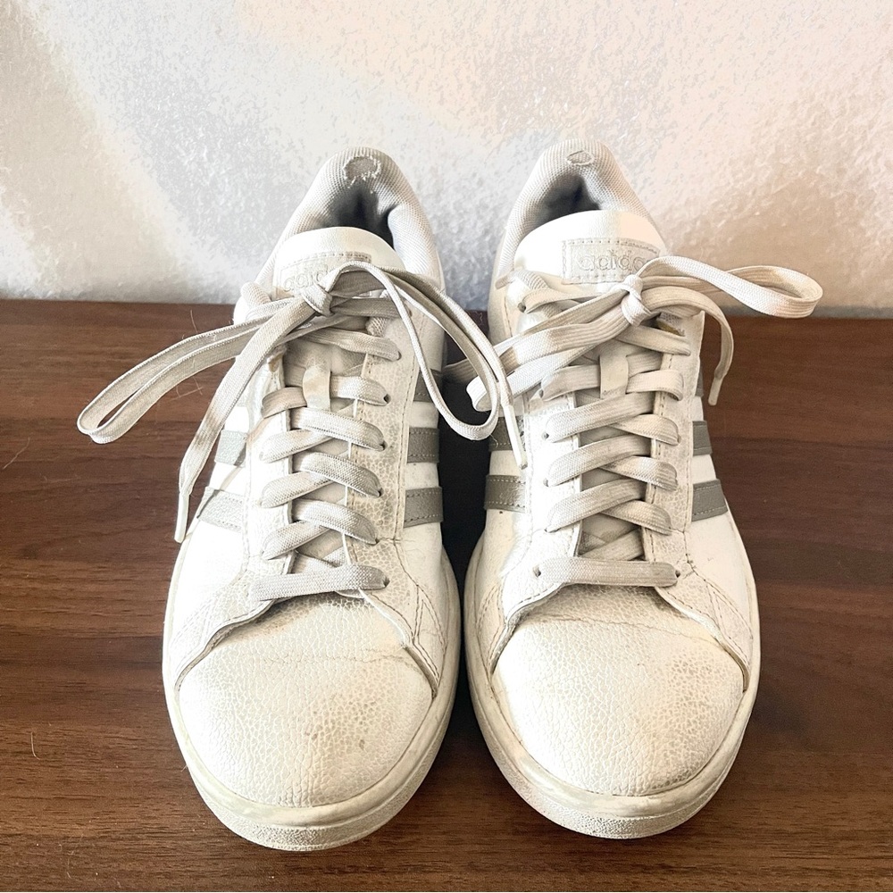 Adidas White and Gray Sneakers Size 7.5